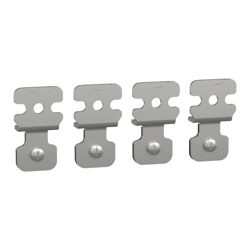 PM400 EUROPOLY Jeu de 4 pattes de fixation murales en acier galva pour armoire Euromedium