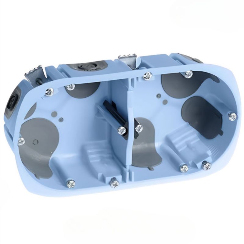52065 EUR'OHM Boite d'encastrement étanche AIR'metic 2 postes profondeur 50mm entraxe 71mm pour cloisons sèches