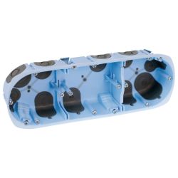 52066 EUR'OHM Boite d'encastrement étanche AIR'metic 3 postes profondeur 40mm entraxe 71mm pour cloisons sèches