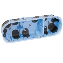 52067 EUR'OHM Boite d'encastrement étanche AIR'metic 3 postes profondeur 50mm entraxe 71mm pour cloisons sèches