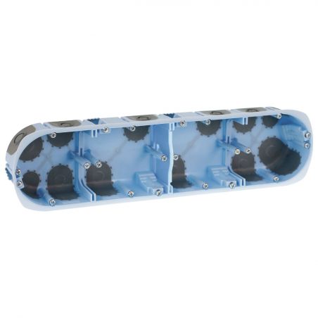 52068 EUR'OHM Boite d'encastrement étanche AIR'metic 4 postes profondeur 40mm entraxe 71mm pour cloisons sèches