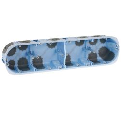 52096 EUR'OHM Boite d'encastrement étanche AIR'metic 4 postes profondeur 50mm entraxe 71mm pour cloisons sèches