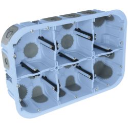 51020 EUR'OHM Boite d'encastrement étanche AIR'métic 2x3 positions profondeur 50mm