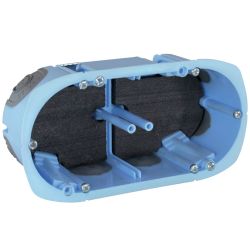 52059 EUR'OHM Boite d'encastrement étanche 2 postesprofondeur 50mm entraxe 71mm coupe-feu EI 120 multimatériaux