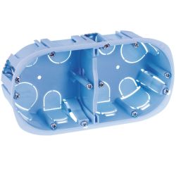 52044 EUR'OHM Boite d'encastrement XL 2 postesprofondeur 40mm entraxe 71mm, pour cloisons sèches