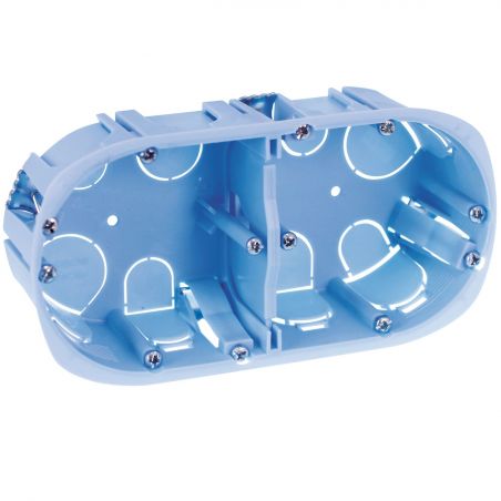 52044 EUR'OHM Boite d'encastrement XL 2 postesprofondeur 40mm entraxe 71mm, pour cloisons sèches