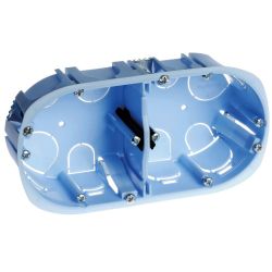 52045 EUR'OHM Boite d'encastrement XL 2 postesprofondeur 50mm entraxe 71mm, pour cloisons sèches