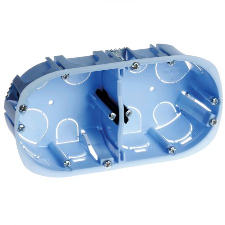 52045 EUR'OHM Boite d'encastrement XL 2 postesprofondeur 50mm entraxe 71mm, pour cloisons sèches