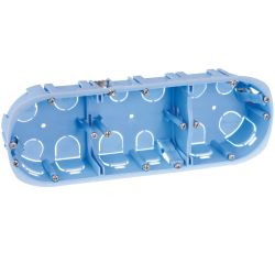 52046 EUR'OHM Boite d'encastrement XL 3 postesprofondeur 40mm entraxe 71mm, pour cloisons sèches
