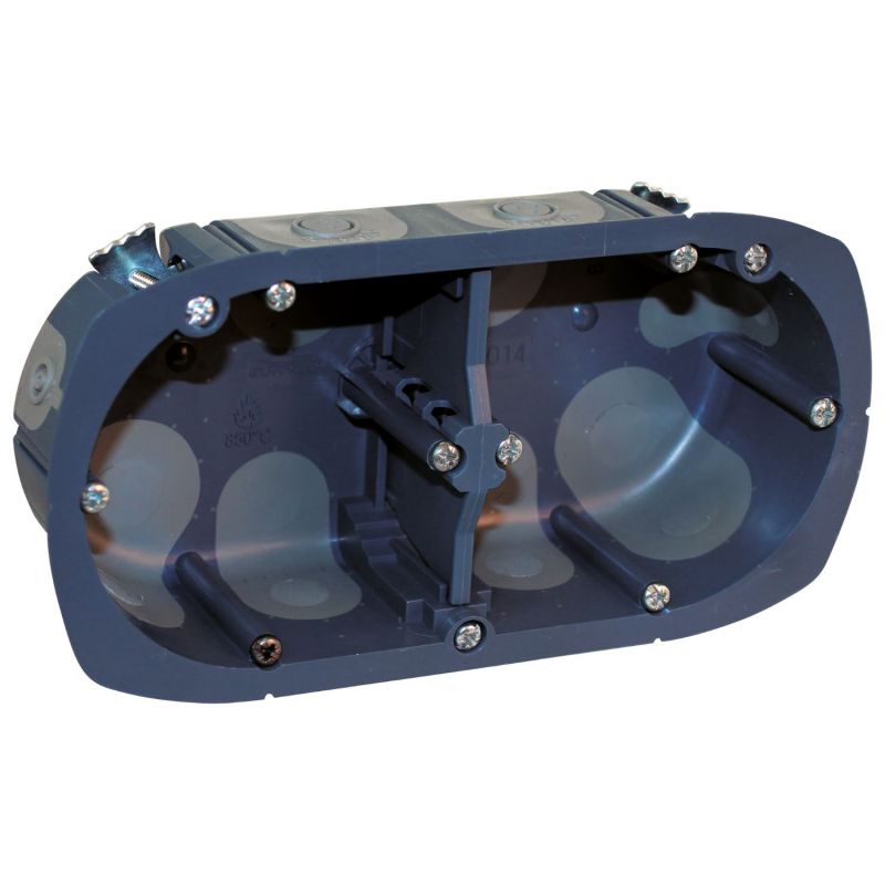 52014 EUR'OHM Boîte d'encastrement étanche Air’métic 2 postes profondeur 40 mm multimatériaux