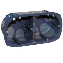 52015 EUR'OHM Boîte d'encastrement étanche Air’métic 2 postes profondeur 50 mm multimatériaux