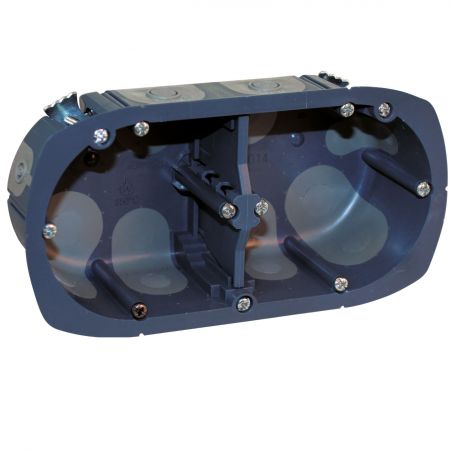 52015 EUR'OHM Boîte d'encastrement étanche Air’métic 2 postes profondeur 50 mm multimatériaux