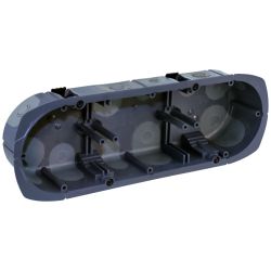 52016 EUR'OHM Boîte d'encastrement étanche Air’métic 3 postes profondeur 40 mm multimatériaux
