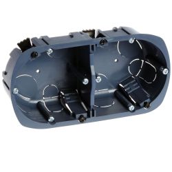 52055 EUR'OHM Boite d'encastrement 2 postesprofondeur 50mm entraxe 71mm multimatériaux