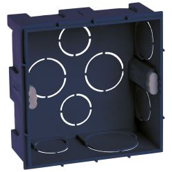 52109 EUR’OHM Boîte d’encastrement à sceller 90x90x40mm – 1 poste courant fort/faible pour murs maçonnés