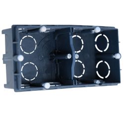 52110 EUR’OHM Boîte d’encastrement à sceller 2 postes – entraxe 57mm – profondeur 40mm pour murs maçonnés