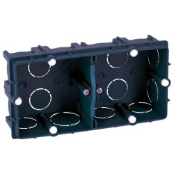 52115 EUR’OHM Boîte d’encastrement à sceller 2 postes – entraxe 71mm – profondeur 40mm pour murs maçonnés