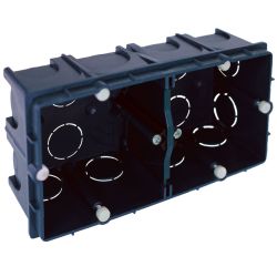 52116 EUR’OHM Boîte d’encastrement à sceller 2 postes – entraxe 71mm – profondeur 50mm pour murs maçonnés