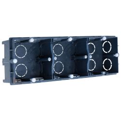 52117 EUR’OHM Boîte d’encastrement à sceller 3 postes – entraxe 71mm – profondeur 40mm pour murs maçonnés