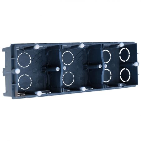 52117 EUR’OHM Boîte d’encastrement à sceller 3 postes – entraxe 71mm – profondeur 40mm pour murs maçonnés