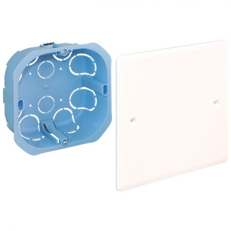 51002 EUR'OHM Boite de dérivation encastrée 100x100x40mm pour cloisons sèches