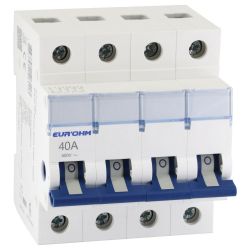 30023 EUR'OHM Inter. 4P 40A AC22A à coupure pleinement visible