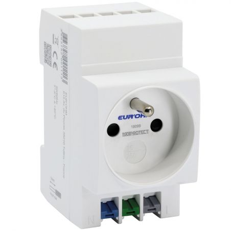 19099 EUR'OHM Prise de courant 16A/230V 2P+T modulaire