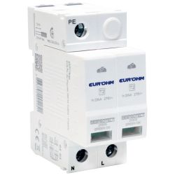 20905 EUR'OHM Parafoudre 1P+NT2, Imax 40kA, In 20kA