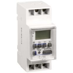 30155 EUR'OHM Horloge digitale 16A 7j 50 pas de programmation, réserve de marche 1 mois