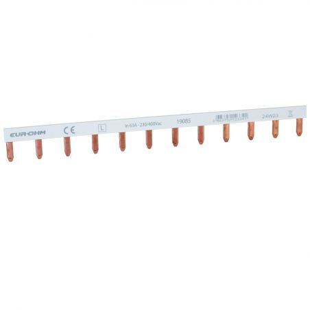 19085 EUR'OHM Peigne horizontal 1P 63A12 dents