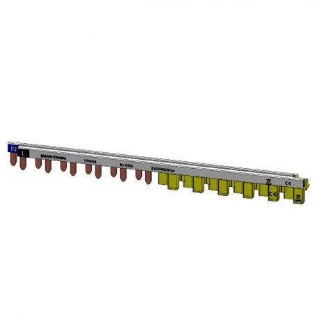 19094 EUR'OHM Peigne horizontal 1P+N 63A12 dents