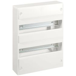 19006 EUR'OHM Coffret d'intérieur 26 modules 2 rangées avec bornier Phase, Neutre, Terre