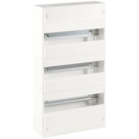 19007 EUR'OHM Coffret d'intérieur 39 modules 3 rangées avec bornier Phase, Neutre, Terre