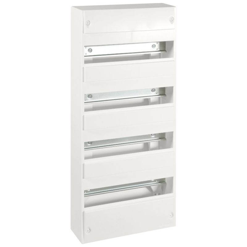 19008 EUR'OHM Coffret d'intérieur 52 modules 4 rangées avec bornier Phase, Neutre, Terre