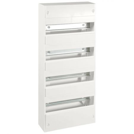 19008 EUR'OHM Coffret d'intérieur 52 modules 4 rangées avec bornier Phase, Neutre, Terre