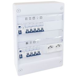 19421 EUR'OHM coffret RX 13m 2R monté-cablé evolutifpour T1/T2