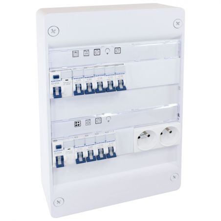 19421 EUR'OHM coffret RX 13m 2R monté-cablé evolutifpour T1/T2