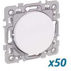 60209 EUR'OHM SQUARE Lot de 50 Va et vient 10A blanc PACK CHANTIER