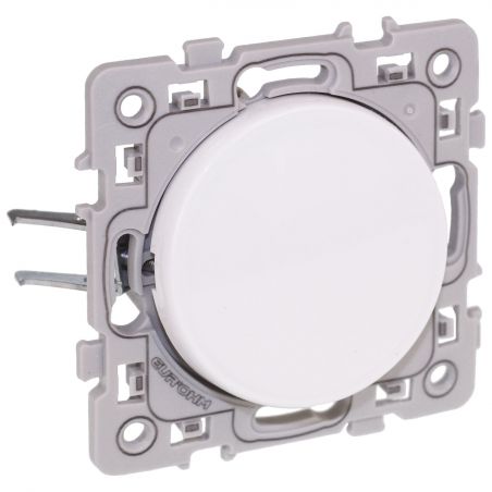 60208 EUR'OHM SQUARE Poussoir 10A blanc à griffes