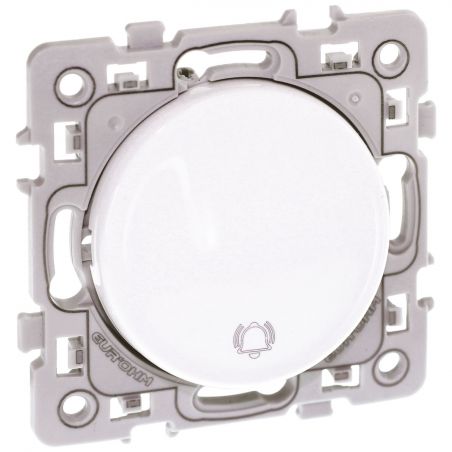 60204 EUR'OHM SQUARE Poussoir 10A carillon blanc