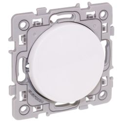 60205 EUR'OHM SQUARE Poussoir 10A lumineux témoin blanc