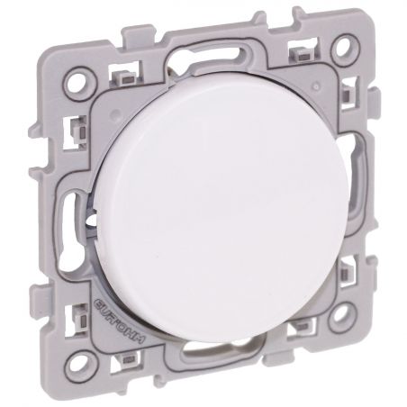 60205 EUR'OHM SQUARE Poussoir 10A lumineux témoin blanc