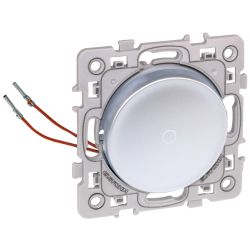 60405 EUR'OHM SQUARE Poussoir 10A lumineuxtémoin Silver