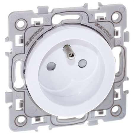 60285 EUR'OHM SQUARE Pack Starter 40 prises + 10 va et vient + 10 plaques simples blanc