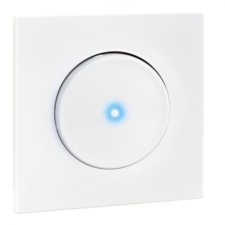 60205 EUR'OHM SQUARE Bouton poussoir 10A lumineux témoin blanc