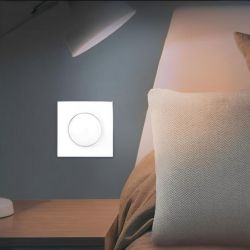 60205 EUR'OHM SQUARE Bouton poussoir 10A lumineux témoin blanc