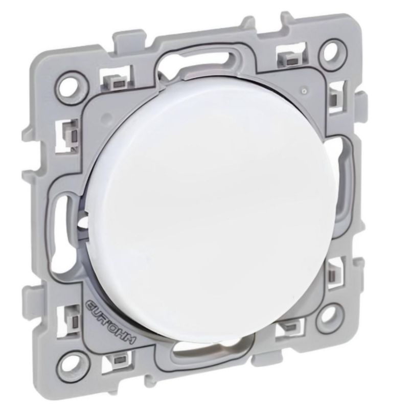 60201 EUR'OHM SQUARE Interrupteur va et vient 10A blanc