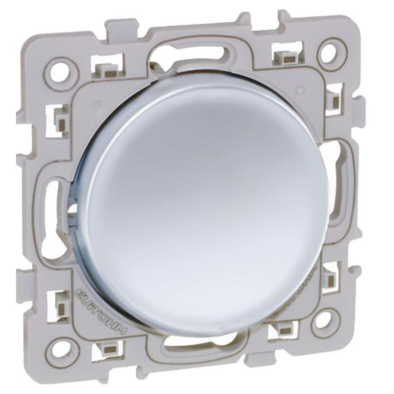 60401 EUR'OHM SQUARE Interrupteur va et vient 10A Silver