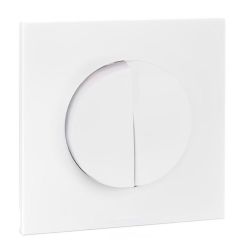 60210 EUR'OHM SQUARE double Interrupteur va et vient blanc