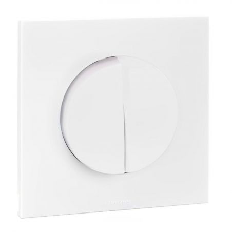 60210 EUR'OHM SQUARE double Interrupteur va et vient blanc